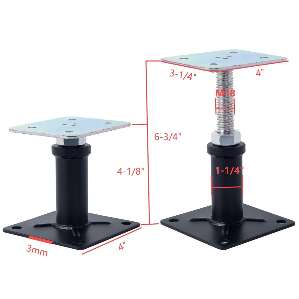 4 Pack Adjustable Floor Jack,Mini Screw Jack,Telescoping Jack for Temporary S