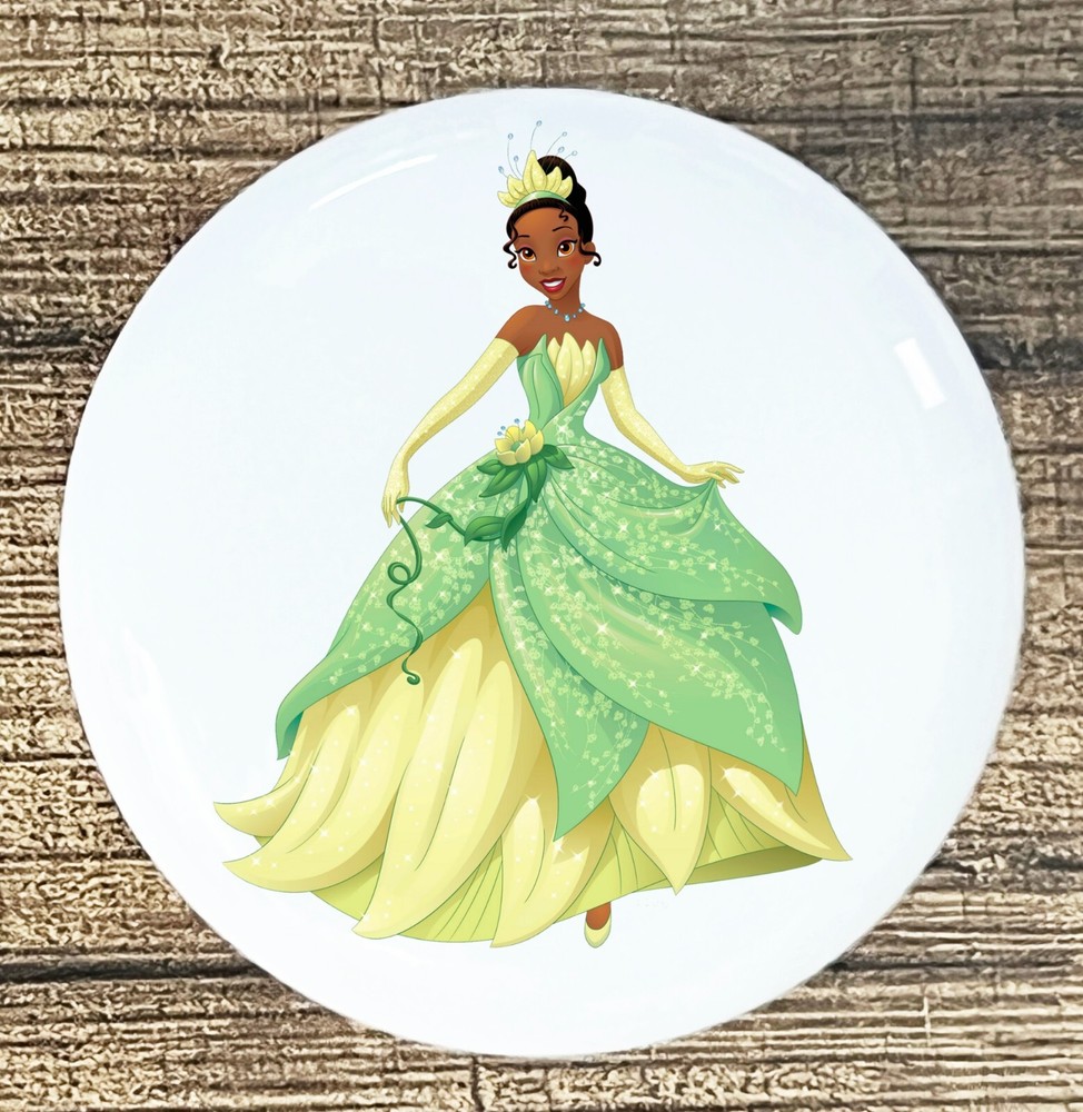 Tiana Disney Princess kitchen cabinet knobs white ceramic knob pull