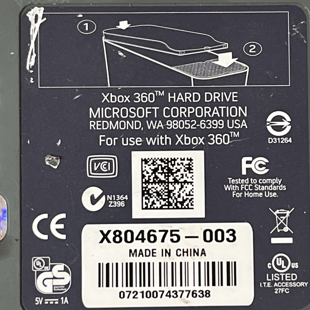 Microsoft Xbox 360 HDD External Hard Drive! Clip On Used