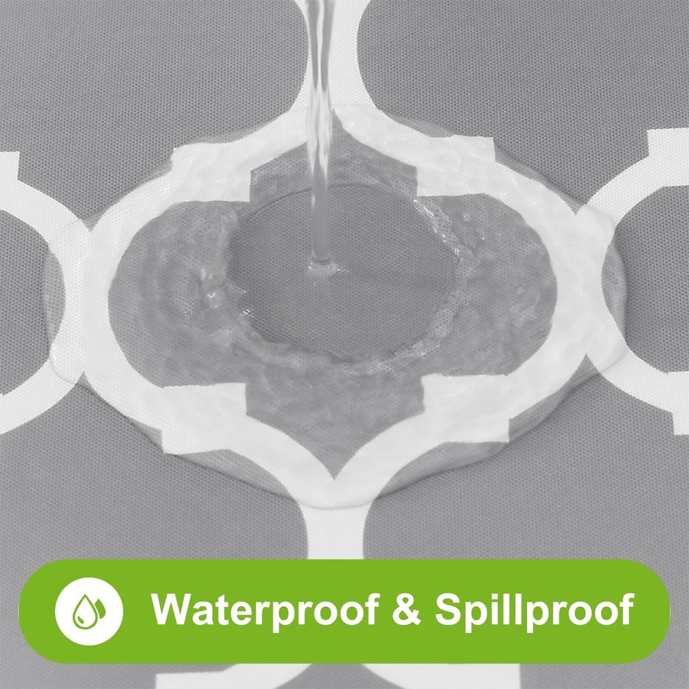 Smiry Rectangle Picnic Table Cloth, Waterproof 72" x 30" (Rectangular), Grey