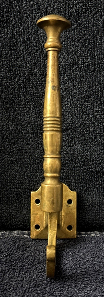 Antique Brass Single Arm Tree Coat Hat Hook C Victorian Vintage Rustic Post & Co