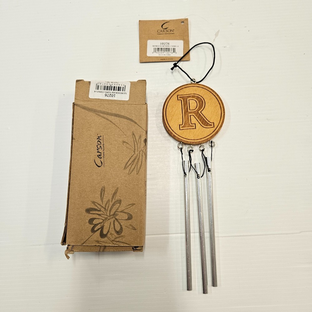 Mini Wind Chime Letter R - Carson - with box