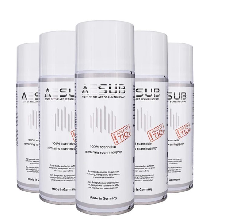 AESUB 3D Scanning spray WHITE - 6 Cans By Rapid Scan 3D