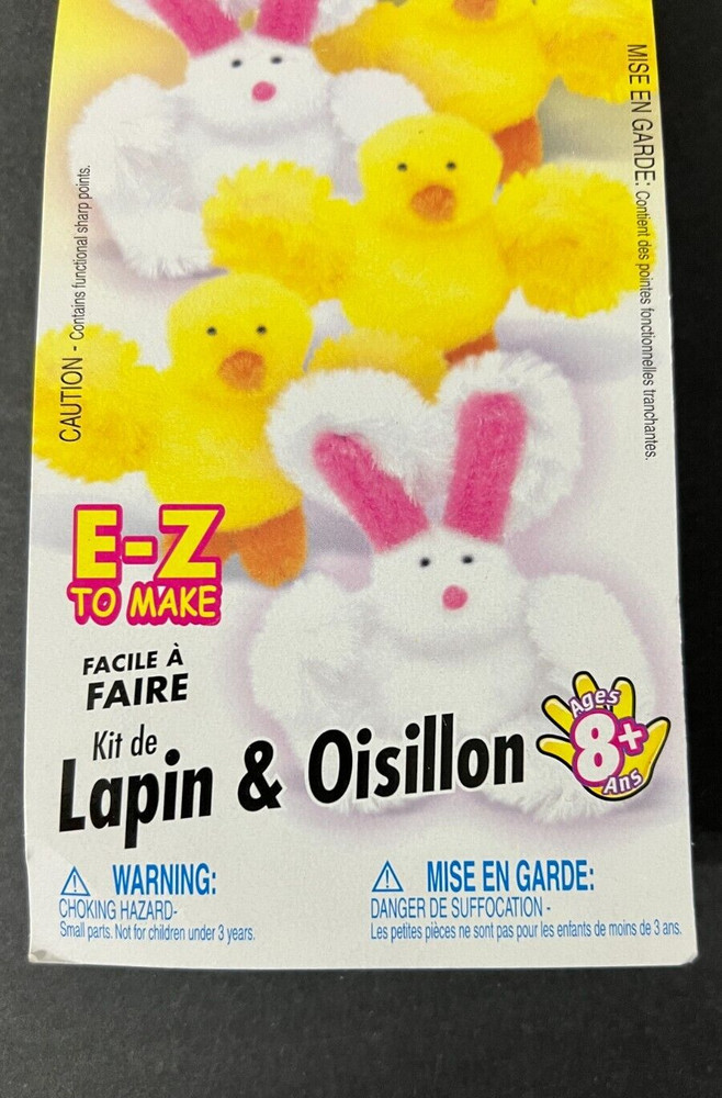 Creative Hands ~ BUNNY & CHICK KIT Makes 12 ~ Includes directions NEW SEALED