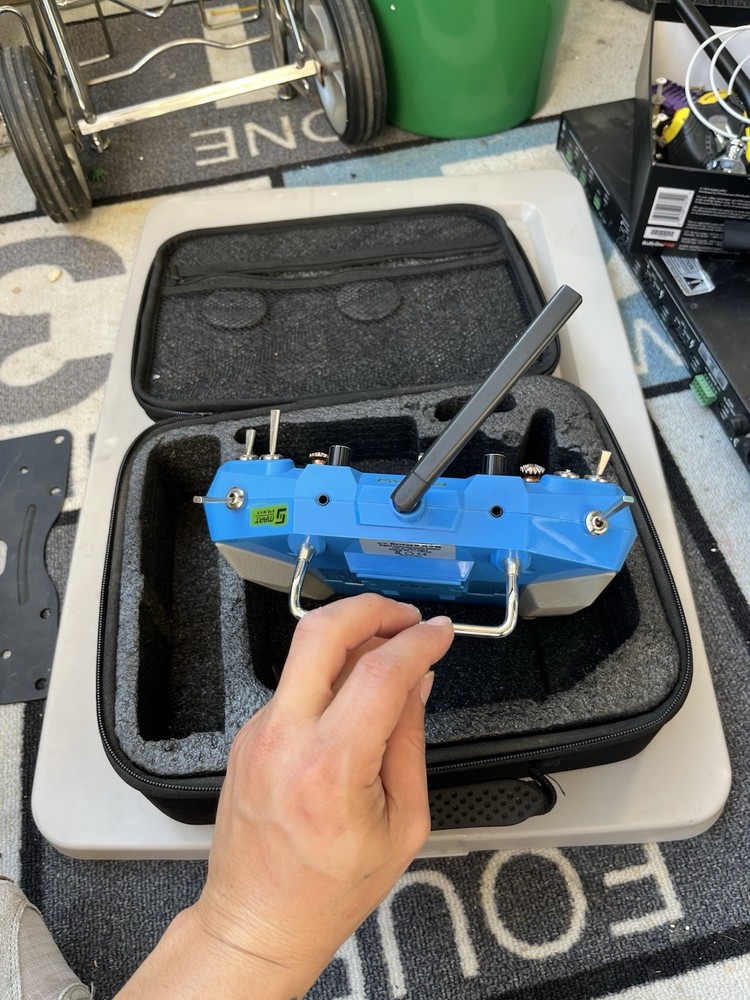 FrSky Taranis Q X7S Blue Console RC Transmitter with Carrying Case