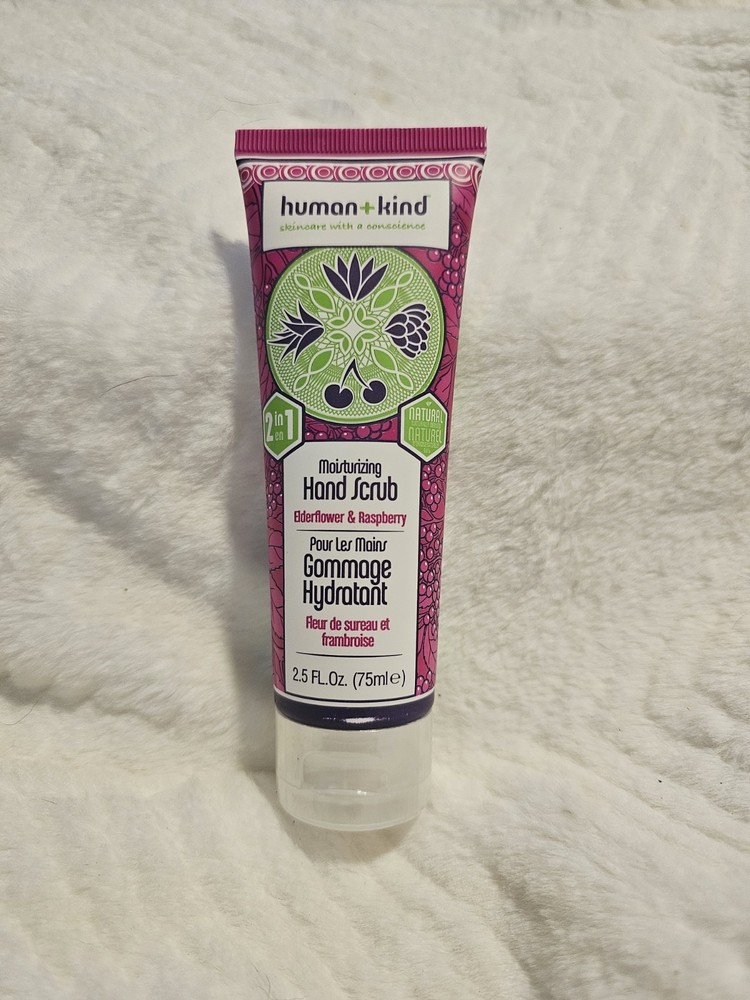 human+kind Moisturizing Hand Scrub - Elderflower & Raspberry 2.5oz