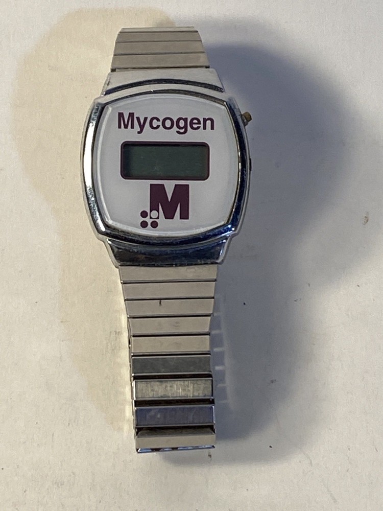 Vintage Digital Watch Advertising Mycogen Seeds Untested