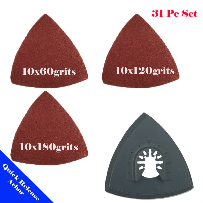 31 Pc Sanding Pad Set Oscillating Multi Tool Wood Sanding Work DIY Univers