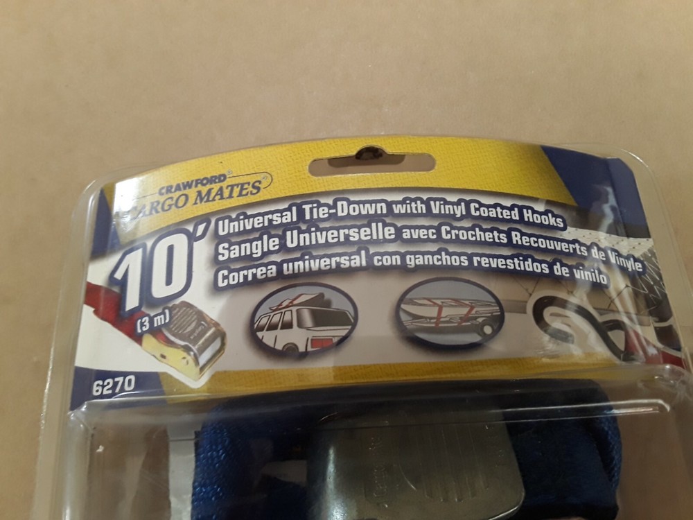 Tie Down Strap Universal Crawford Cargo Mates 10 ft - 3 m Material Load Strap