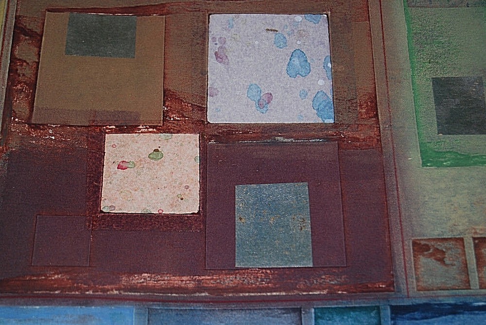 Windows by M. Rodriguez Mixed Media Framed Matted Collage A1005