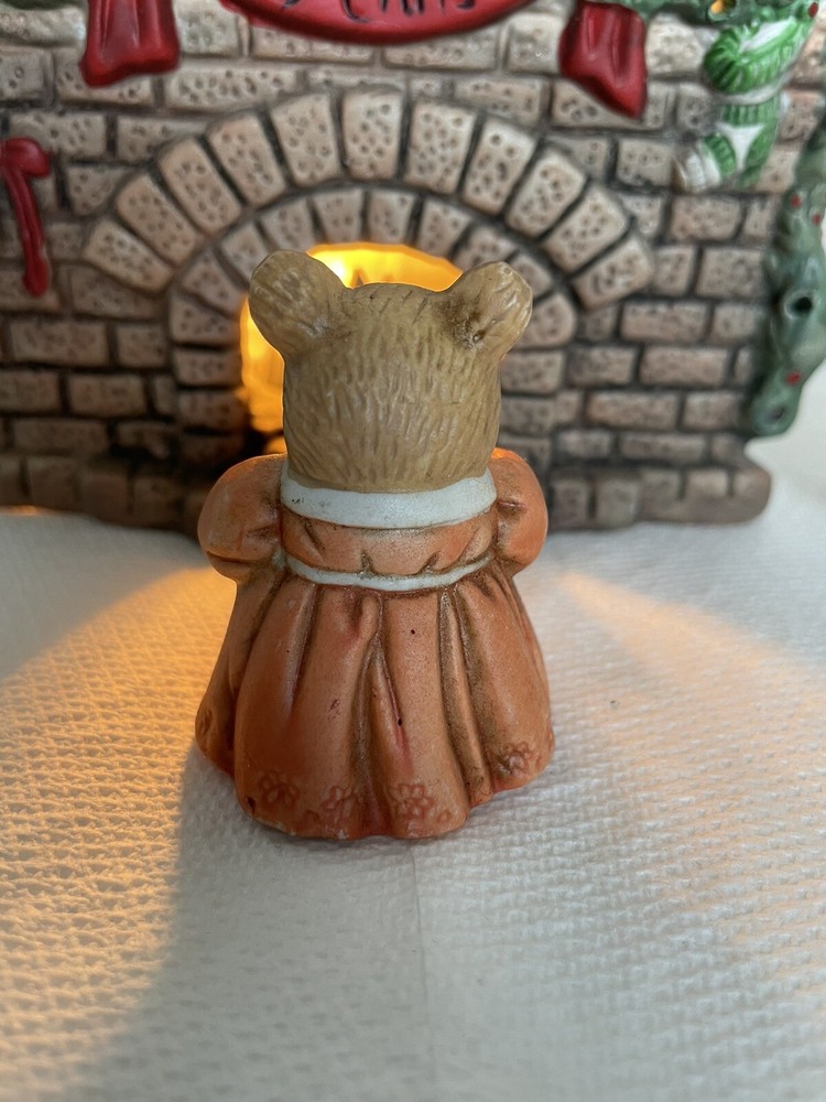 Vintage Fireplace Night Light Set With Original Box Works *READ*