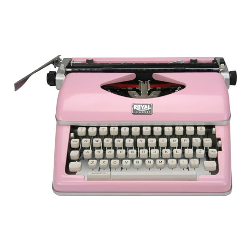 Royal Classic Manual Typewriter Pink