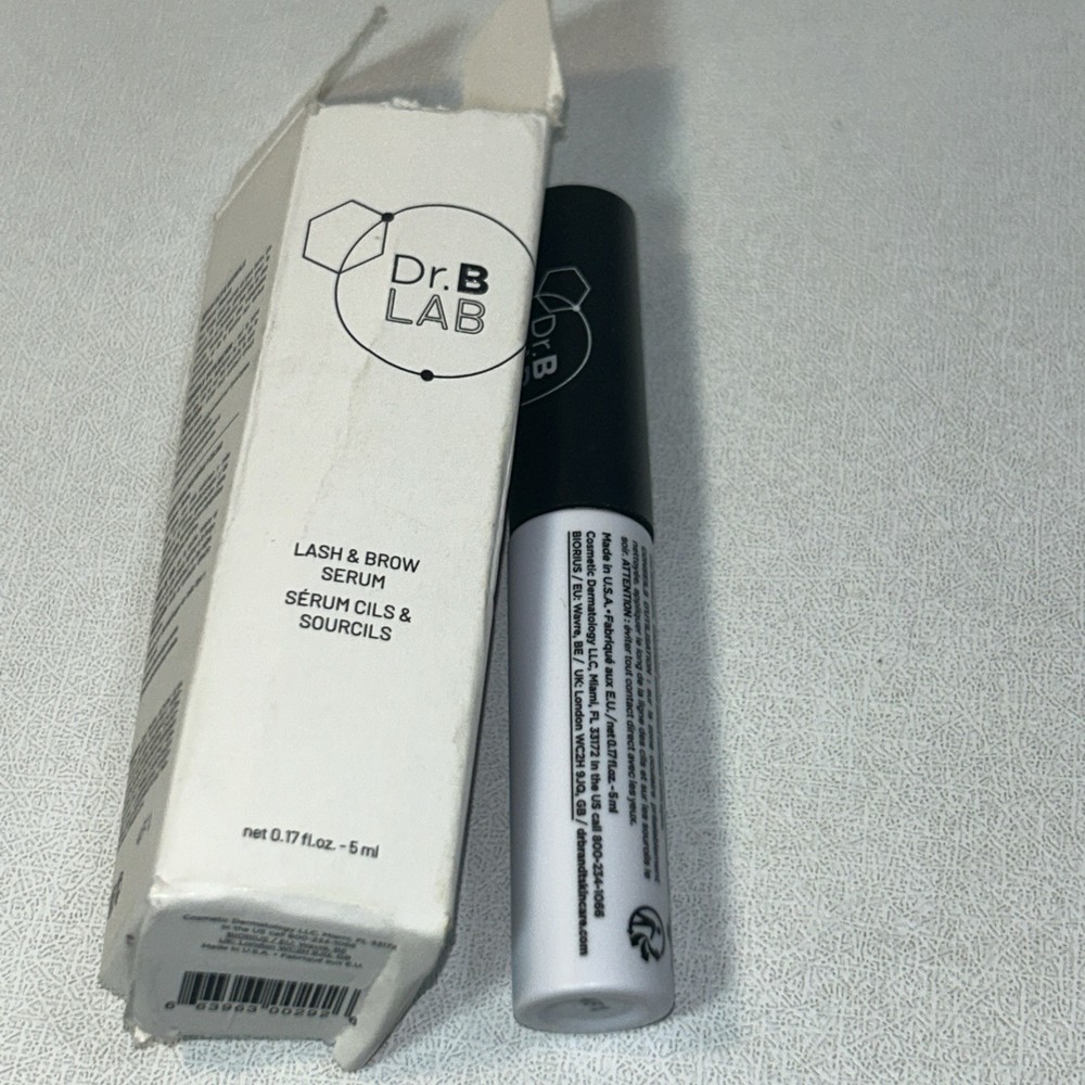 New DR. B Lab Lash+Brow Serum Open/Damaged Box