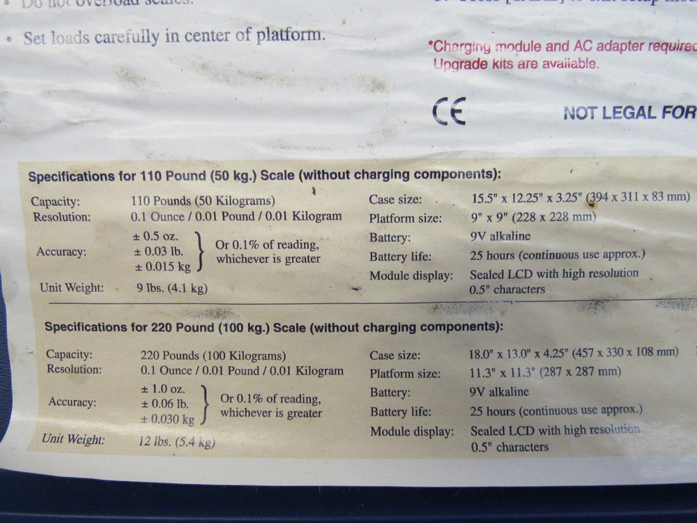 Yellow jacket electronic charging scale #68802