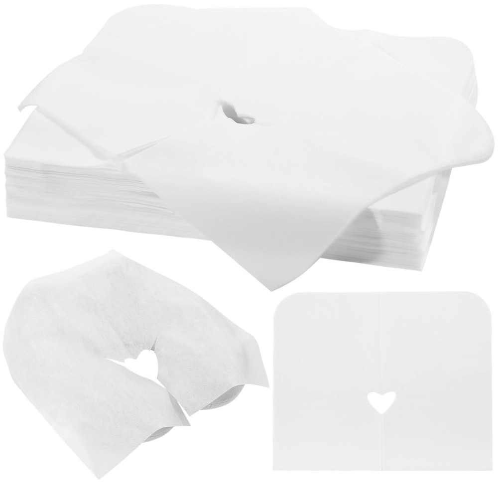 300PCS Disposable Face Cradle Covers, Disposable Massage Table Cover, Single Use