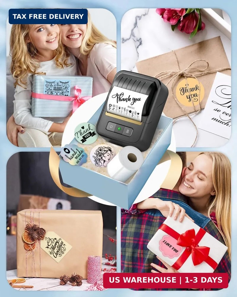 Label Makers, Label Maker Machine with Tape, Bluetooth Label Maker, Portable The