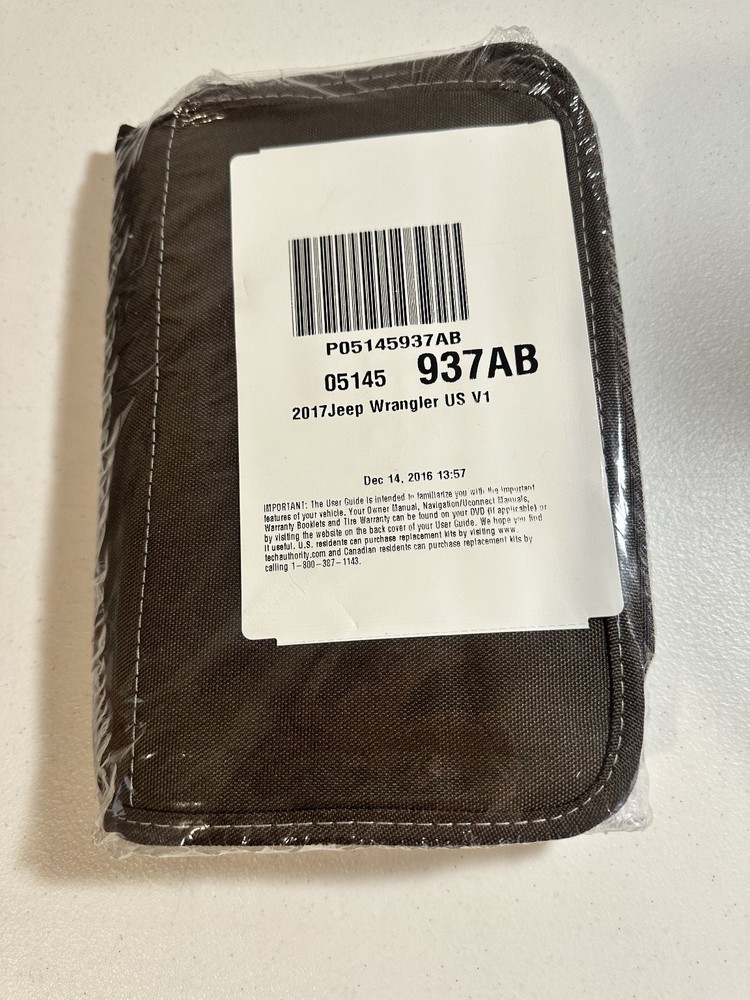 2017 Jeep Wrangler Owners Manual Set Sealed With Case