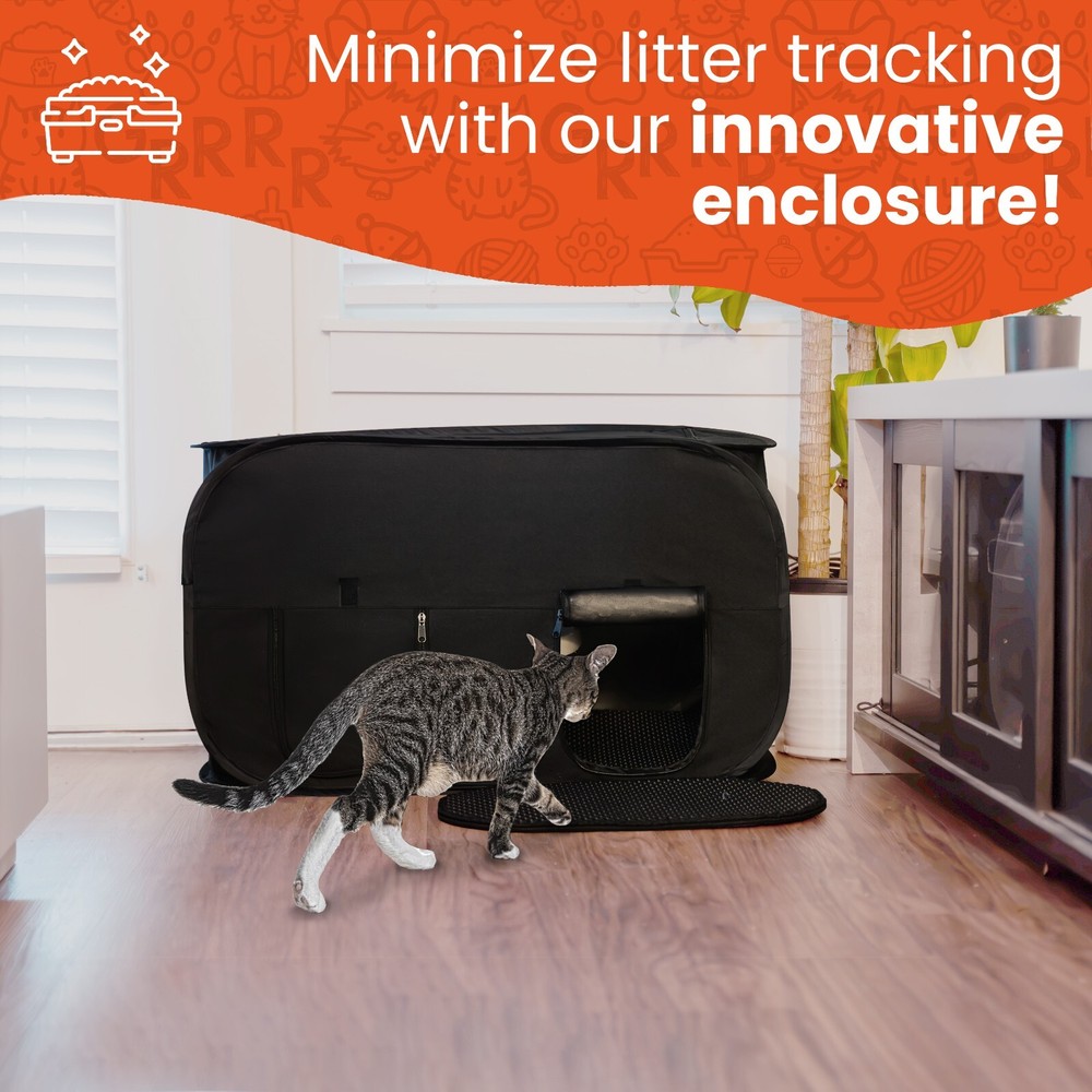 Pexter Cat Litter Box Enclosure - Discreet and Hidden - Kitty Litter Trap Design