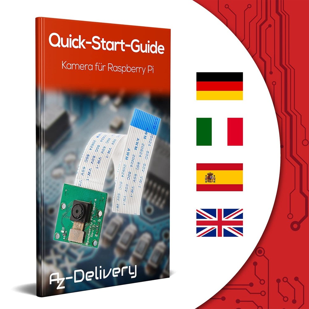 Camera for Raspberry Pi with 15 cm Flex Cable Including e-Book