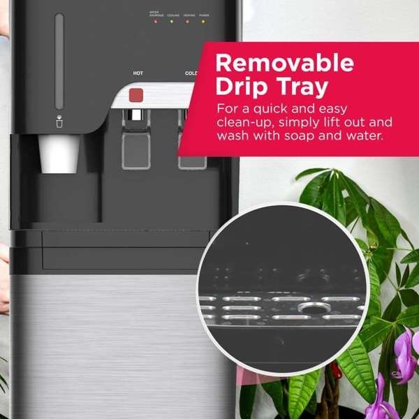 Frigidaire, Hot/Cold Water Cooler, Bottom Loading, With Cup Storage, SS