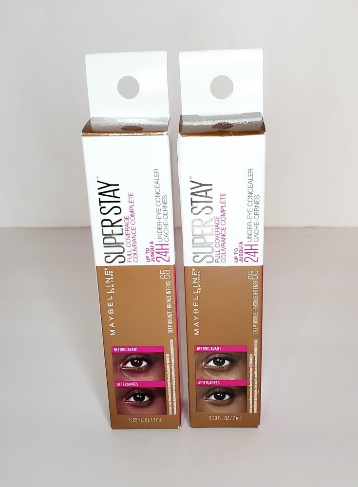 2x Maybelline Super Stay Full Coverage Under Eye Concealer~ #65 Deep Bronze
