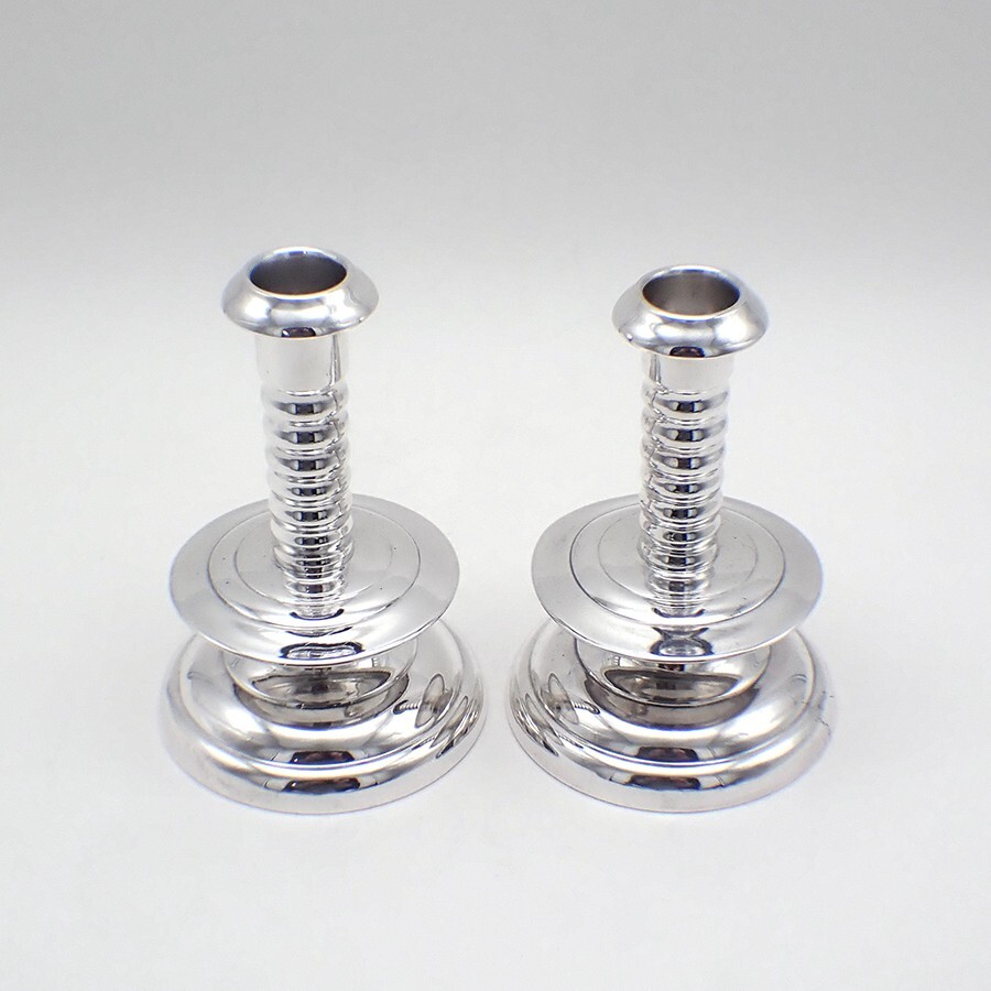 Candlesticks Pair Mayflower Reproduction Sterling Silver