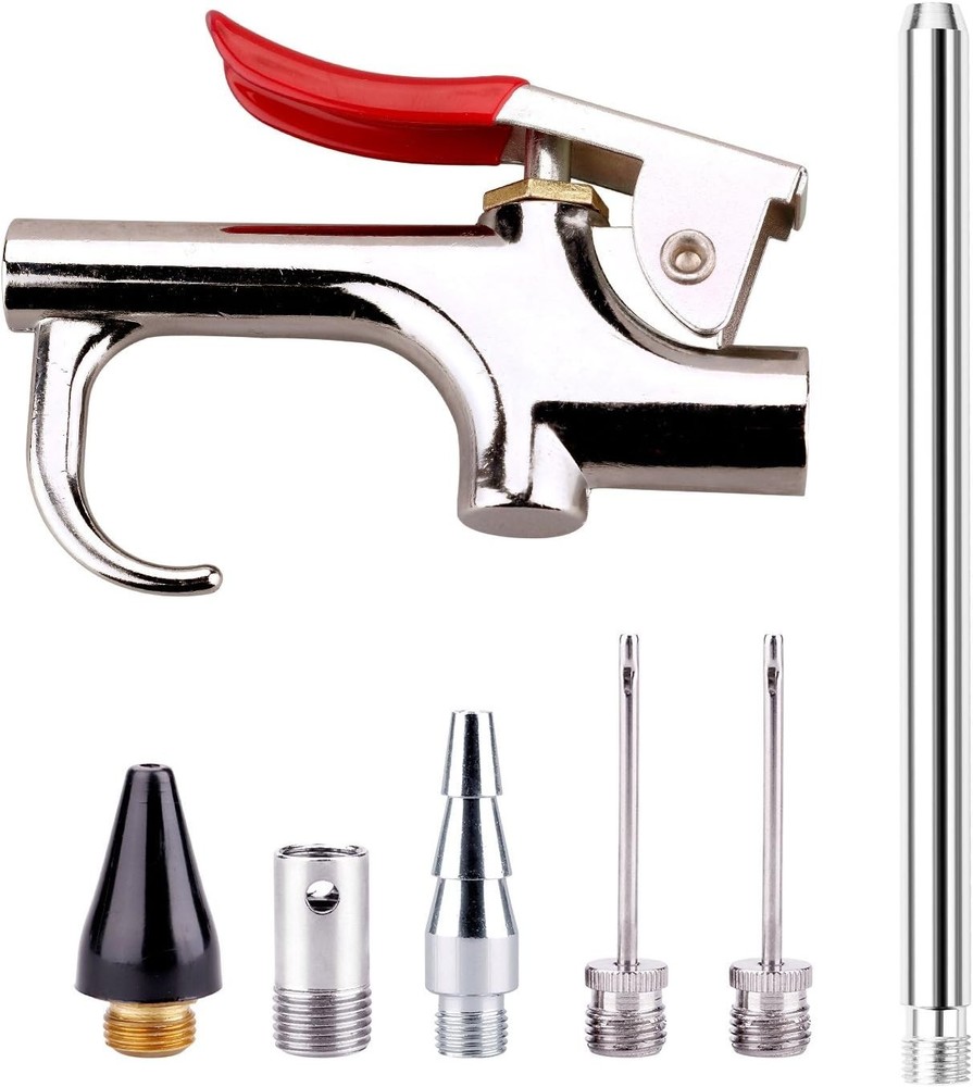 5 Nozzle Air Blow Gun Set - Versatile Cleaning & Inflating Solution, 7 Pieces