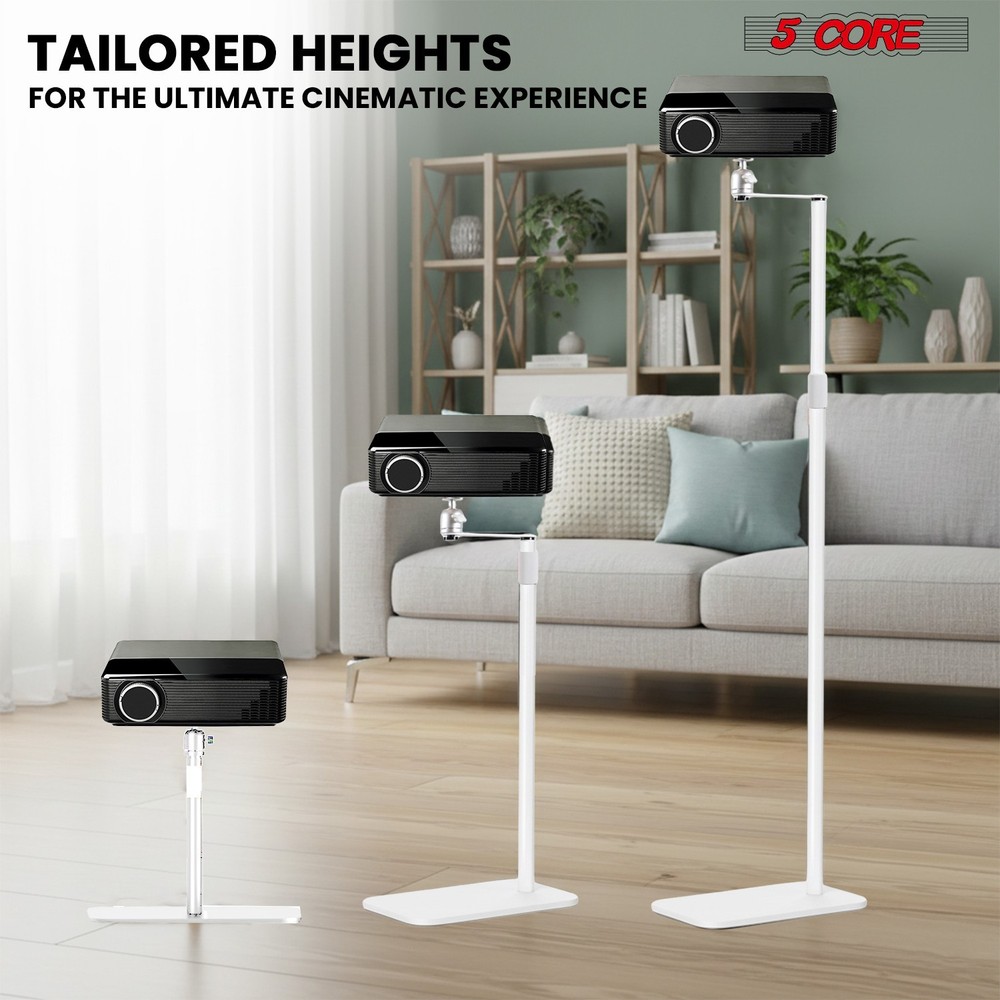 5 Core Projector Stand Floor Adjustable Heavy Base Universal Projectors Support