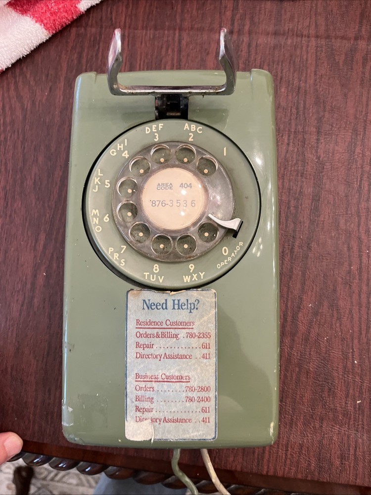 wall mount rotary dial phone vintage