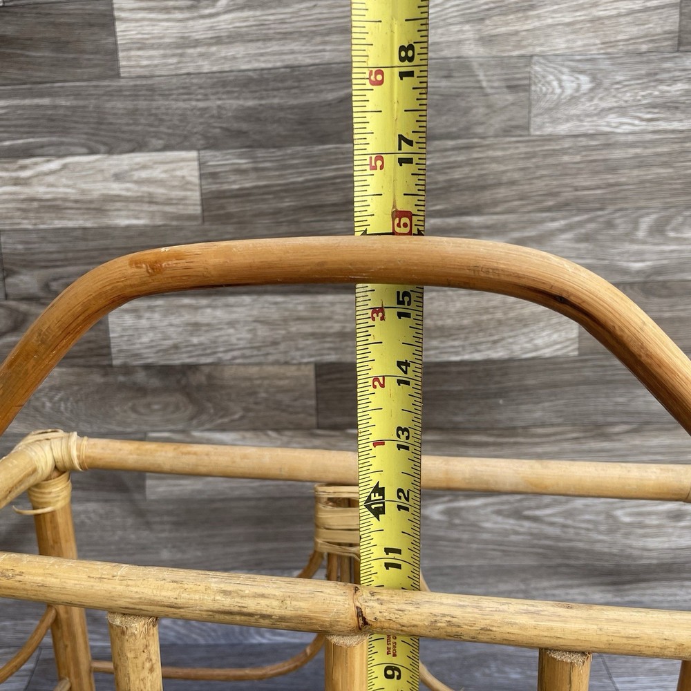 Vintage Boho Bamboo & Rattan Magazine Rack