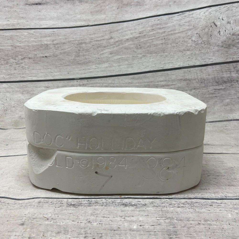 Vintage 1984 Doc Holliday Ceramic Casting Mold Base #384
