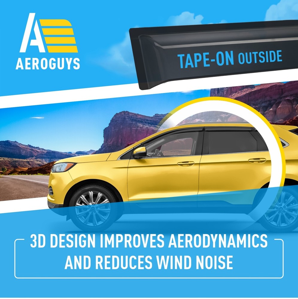 Rain Guards Vent Visors Shade for 2015-2025 Ford Edge