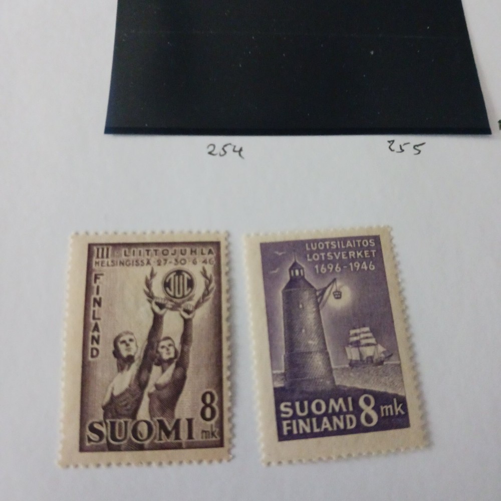 Finland ww2 1946 Sc# 251-252. MNHOG VF