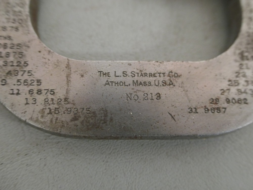 Starrett No. 213 Outside Micrometer