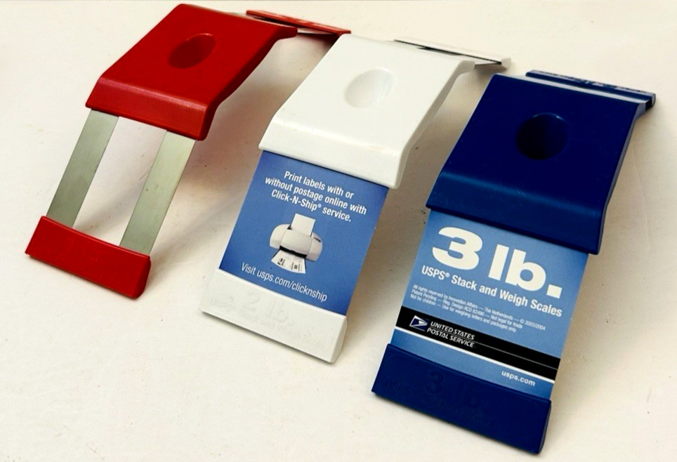 Vtg USPS Stack and Weigh Easy Shipping Scales Stackable 1 - 6 lbs