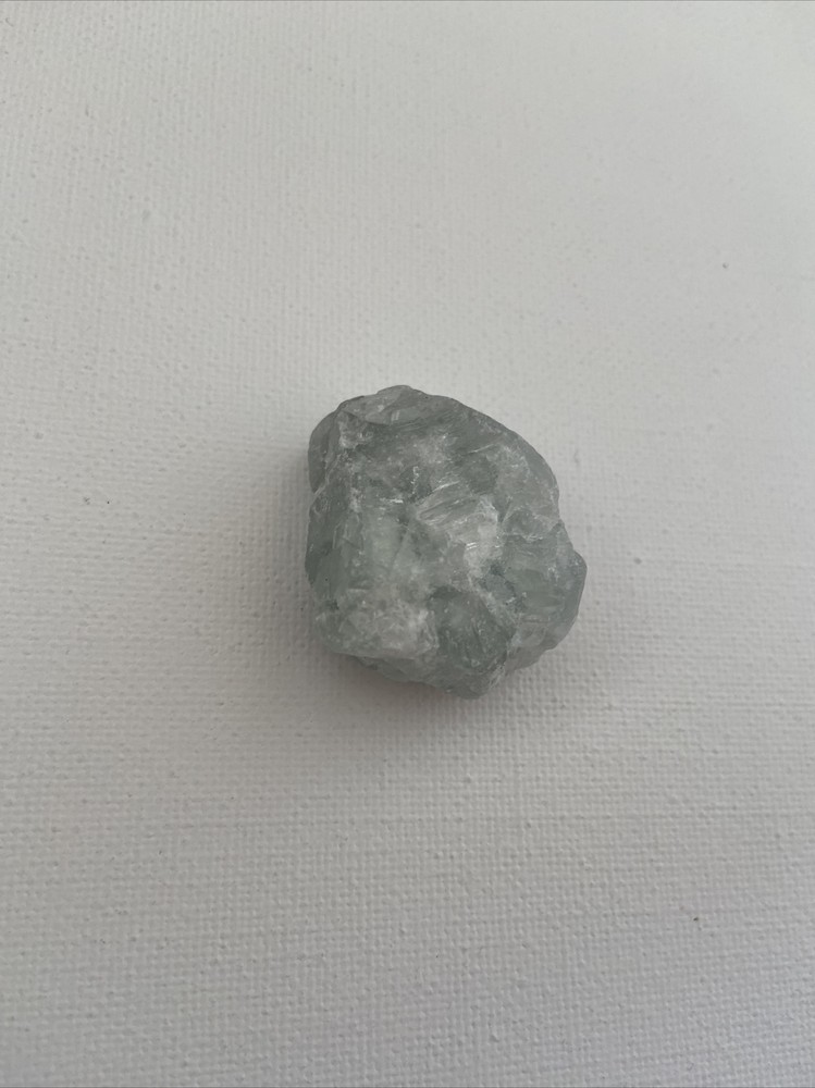 Rough Fluorite Crystal Stone One Piece Medium Green