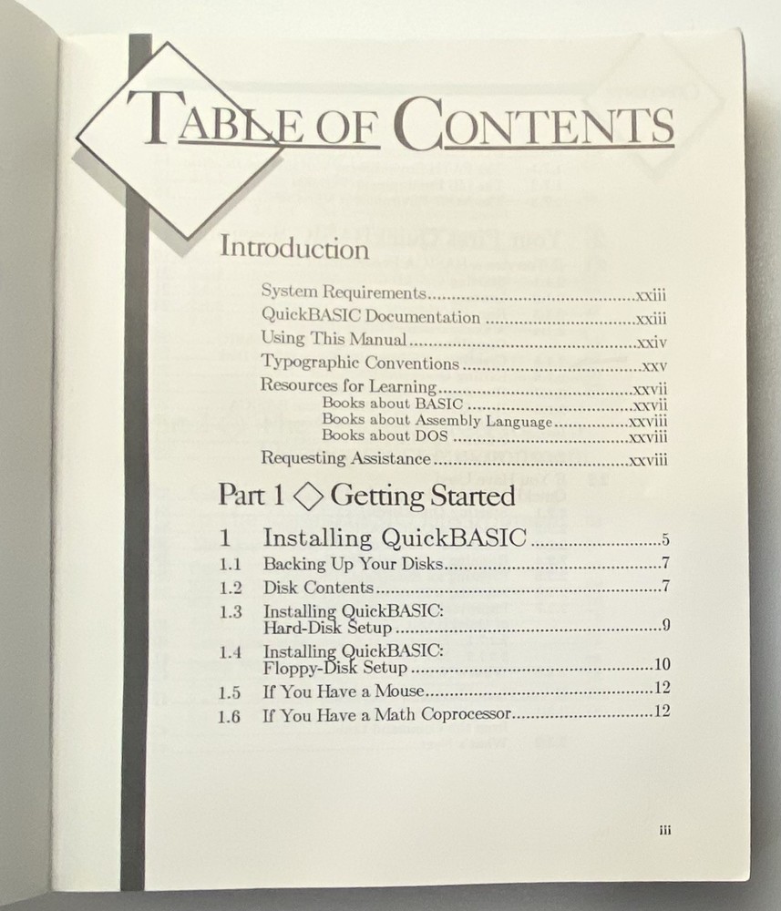 Microsoft QuickBASIC 4.0 Manual, Learning and Using QuickBASIC - 1987