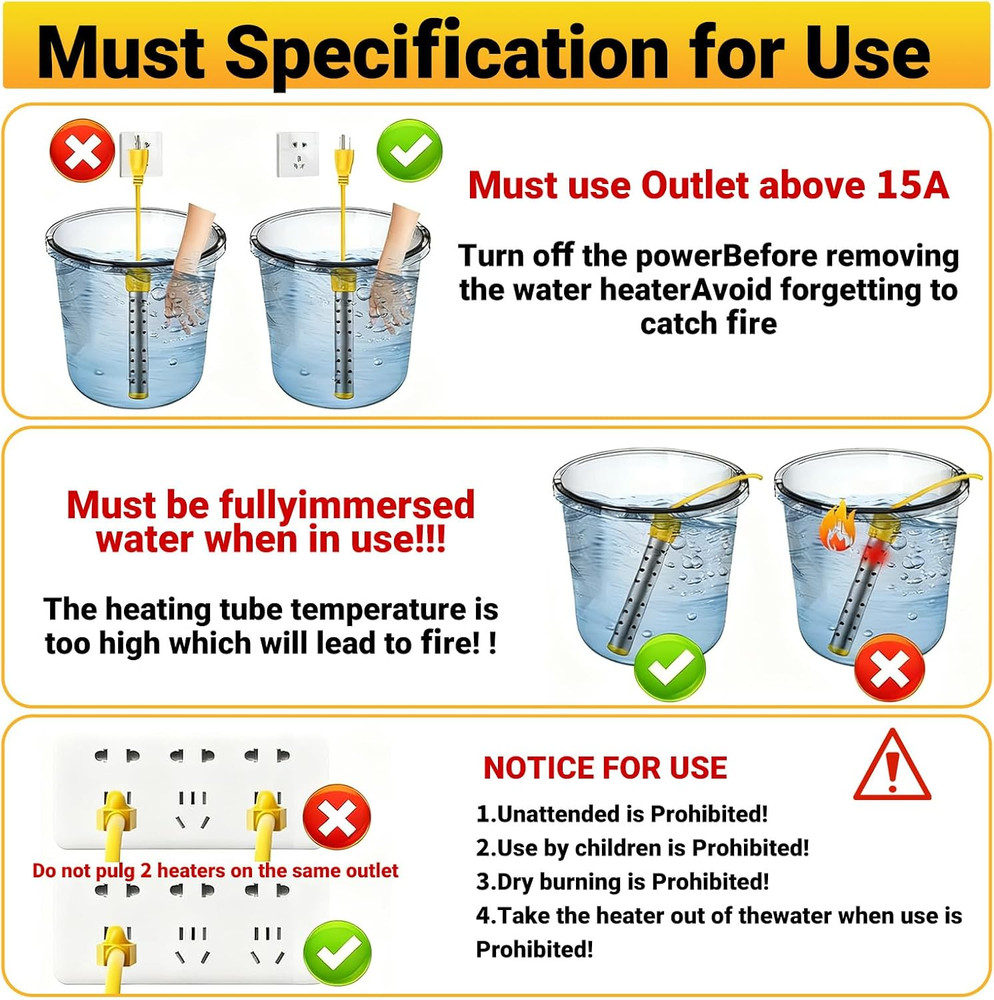 Water Heater Electric 2000W Fast Heating Portable Water Heater with 304 Digital