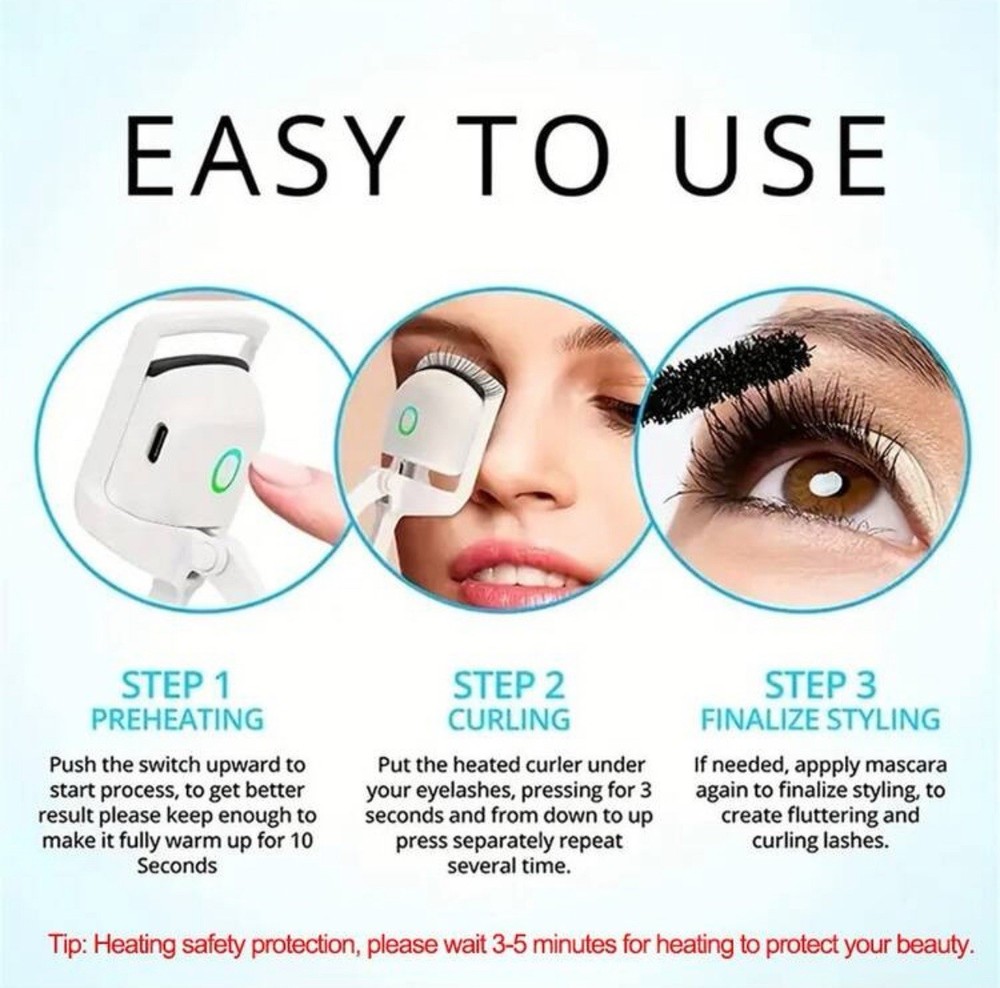 USB Rechargeable Eyelash Curler