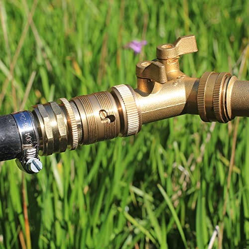 Garden Hose Quick Connect Solid Brass 3/4" GHT External Thread Easy 2 SETS