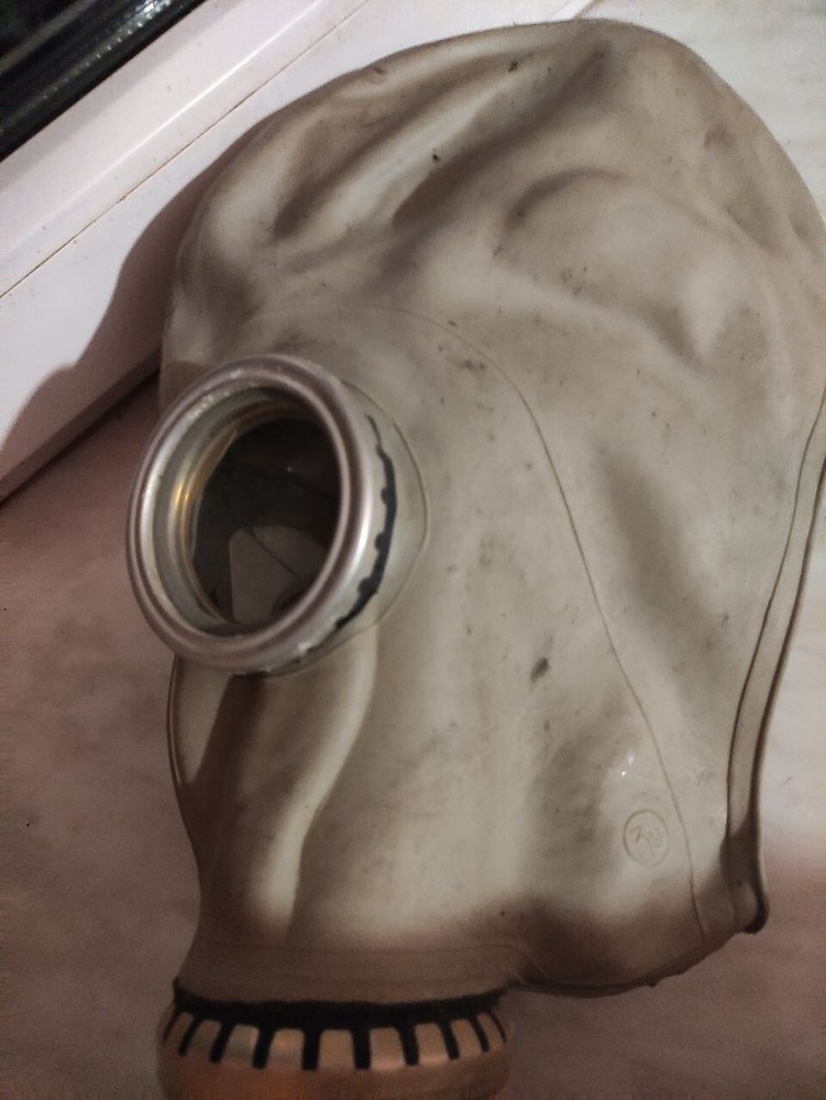 Soviet russian Gas mask Grey rubber