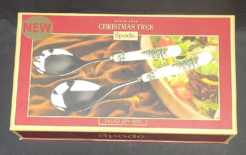 Spode Christmas Tree Salad Servers