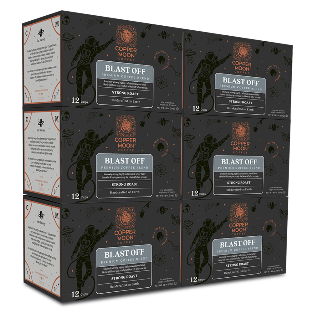 COPPER MOON COFFEE K CUPS BLAST OFF BLEND, 72 COUNT