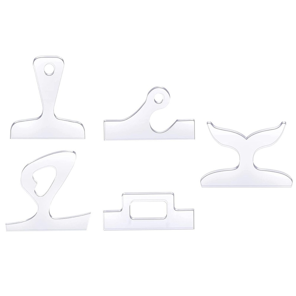 Clear Acrylic Template Angled Curvy Tracing Stencils Board Handle Template