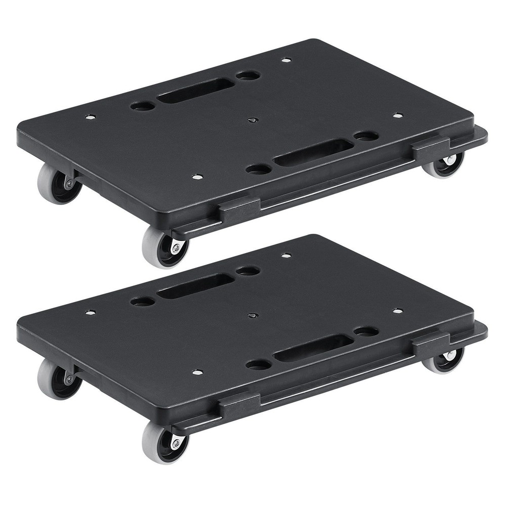 Portable Moving Rollers 4 Wheels Heavy Duty Small Flat Dolly Cart w/Interlocking