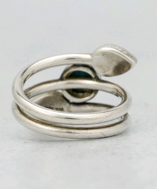 Lapis Turquoise 3 Stone Sterling Ring 6