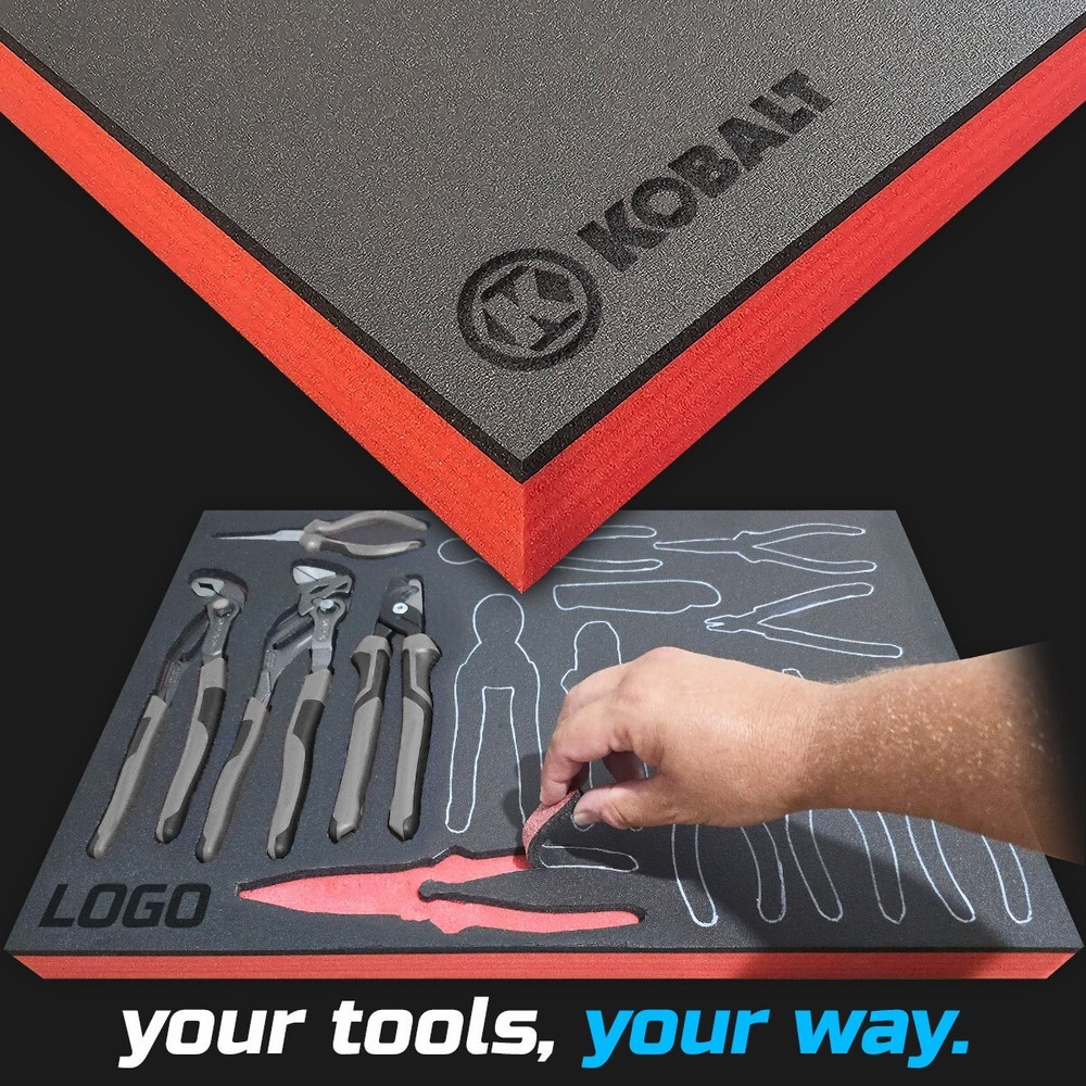 KOBALT shadow foam tool tray insert storage organizer toolbox tool kit set