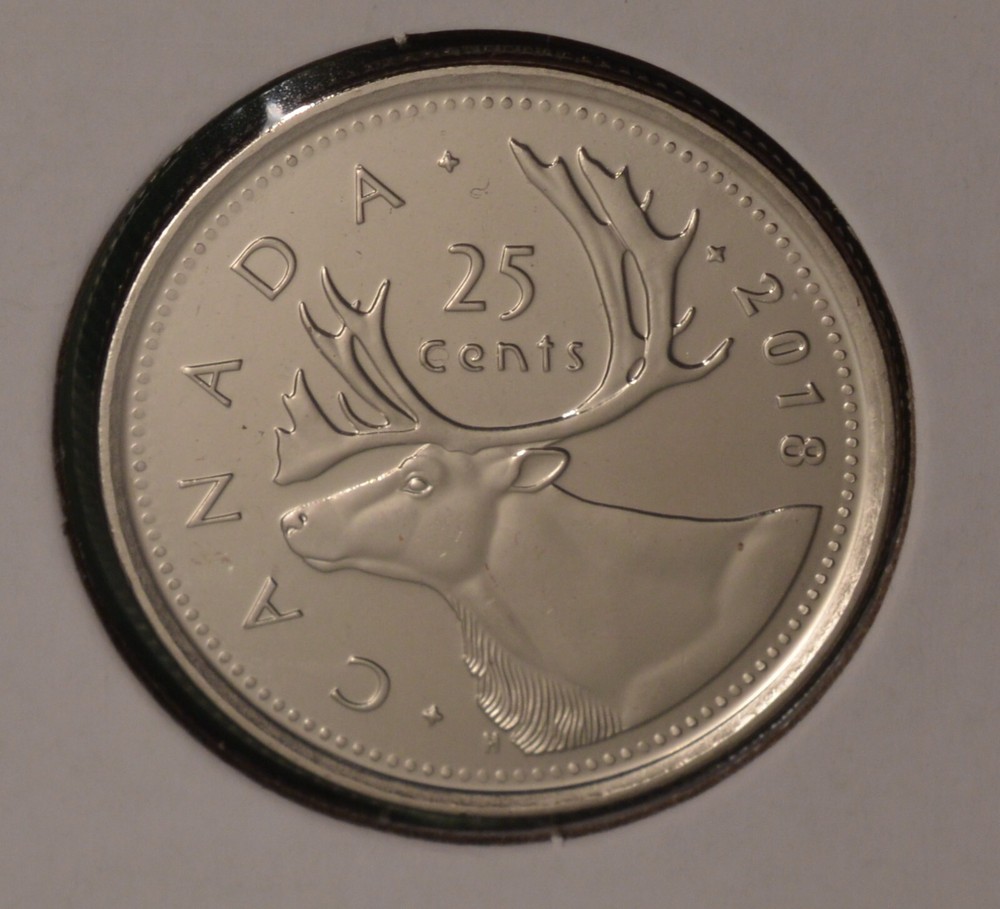 2018 Canada 25 Cents - Caribou - Uncirculated - 🇨🇦