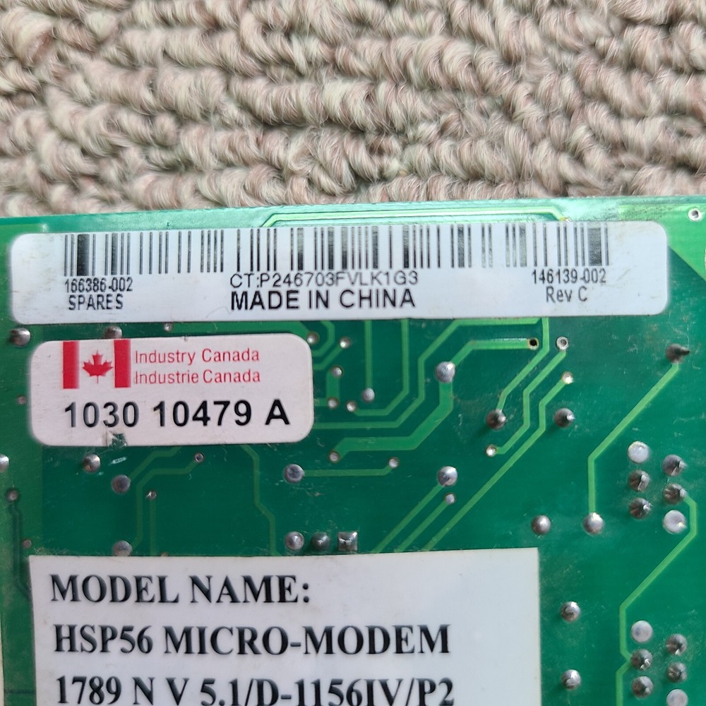 GVC Modem Model D-1156IV/P2 For Windows PC's HSP56 Micro Modem Compaq Computers