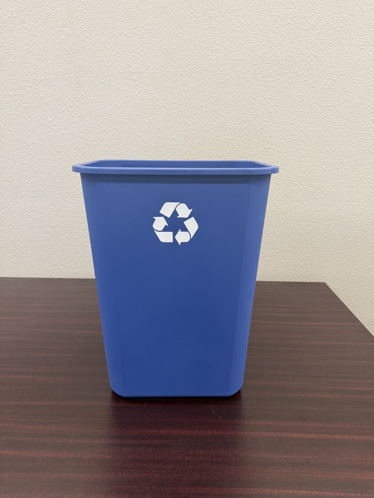 Boardwalk 41QTRECYCLEB Recycling Container, 10 Gal, Polypropylene, Blue